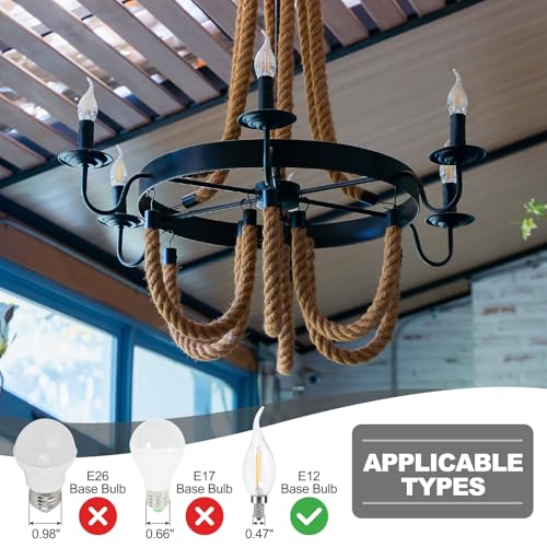 PATIKIL 35 Inch Tall Candle Covers Sleeves 10Pcs Metal E12 Socket Holder