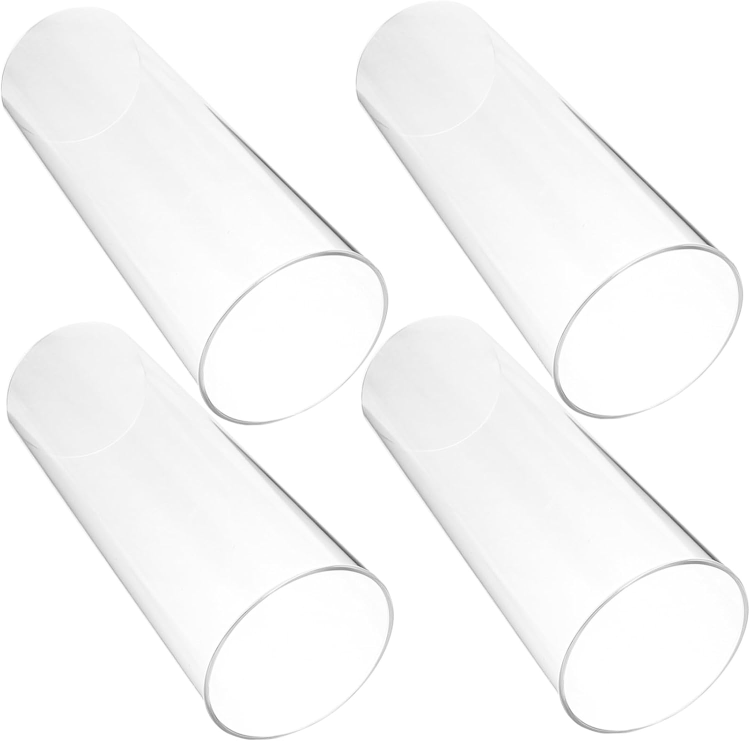 4pcs Hurricane Candle Holder Sleeve Glass Covers Simple Design for Bulk Purchase