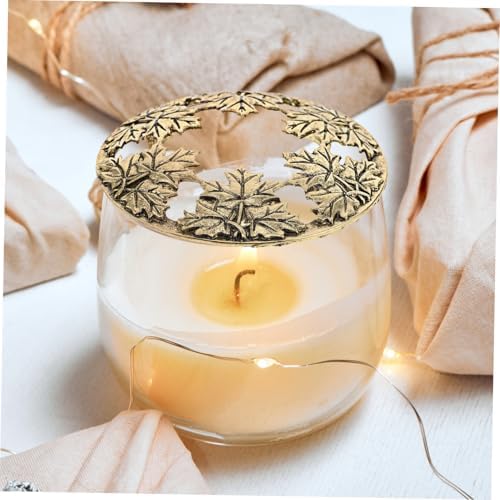 Scented Candle Topper with Maple Leaf Design