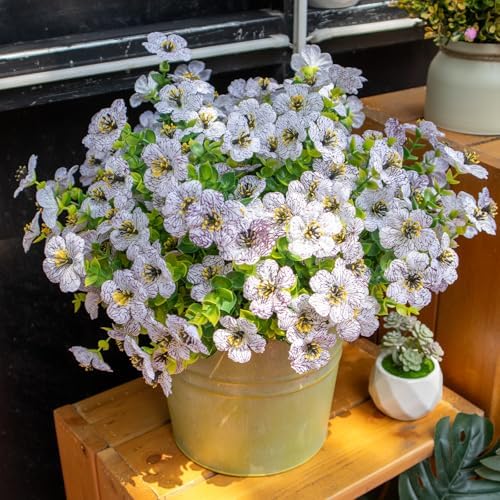 VDVST 10 Bundle Artificial White Flowers Set