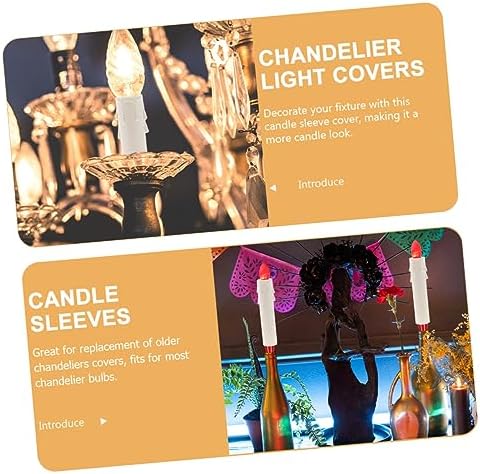 IMIKEYA Candle Covers for Chandeliers 20pcs
