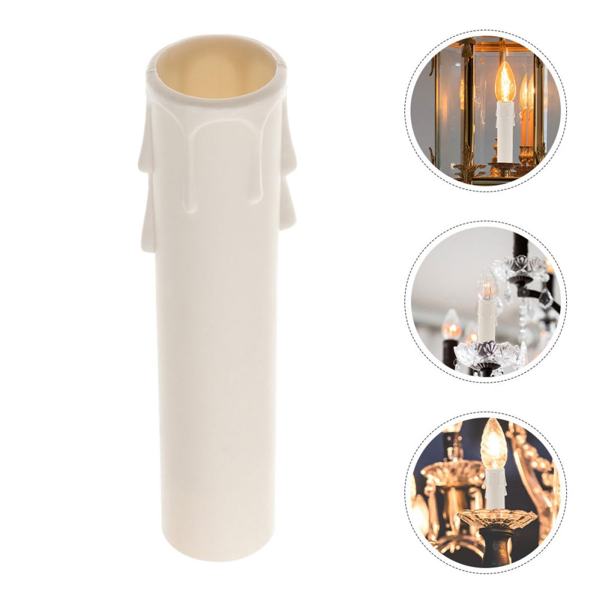 15pcs Candle Socket Covers Drip Candle Sleeves for Home