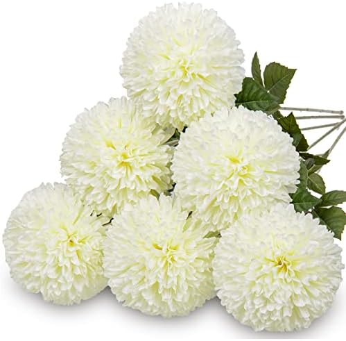 Briful Autumn Artificial Chrysanthemums Bouquet Set of 6