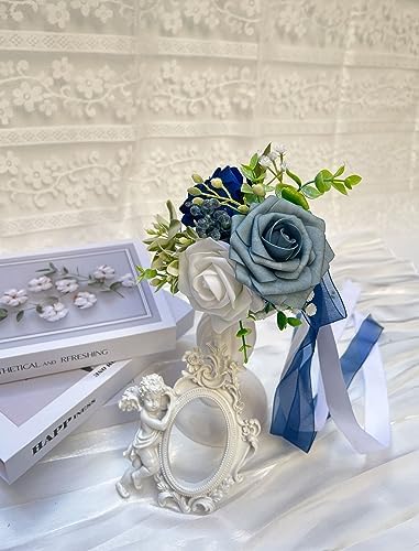 CherishedMoments Blue Wedding Chair Decor Set of 6