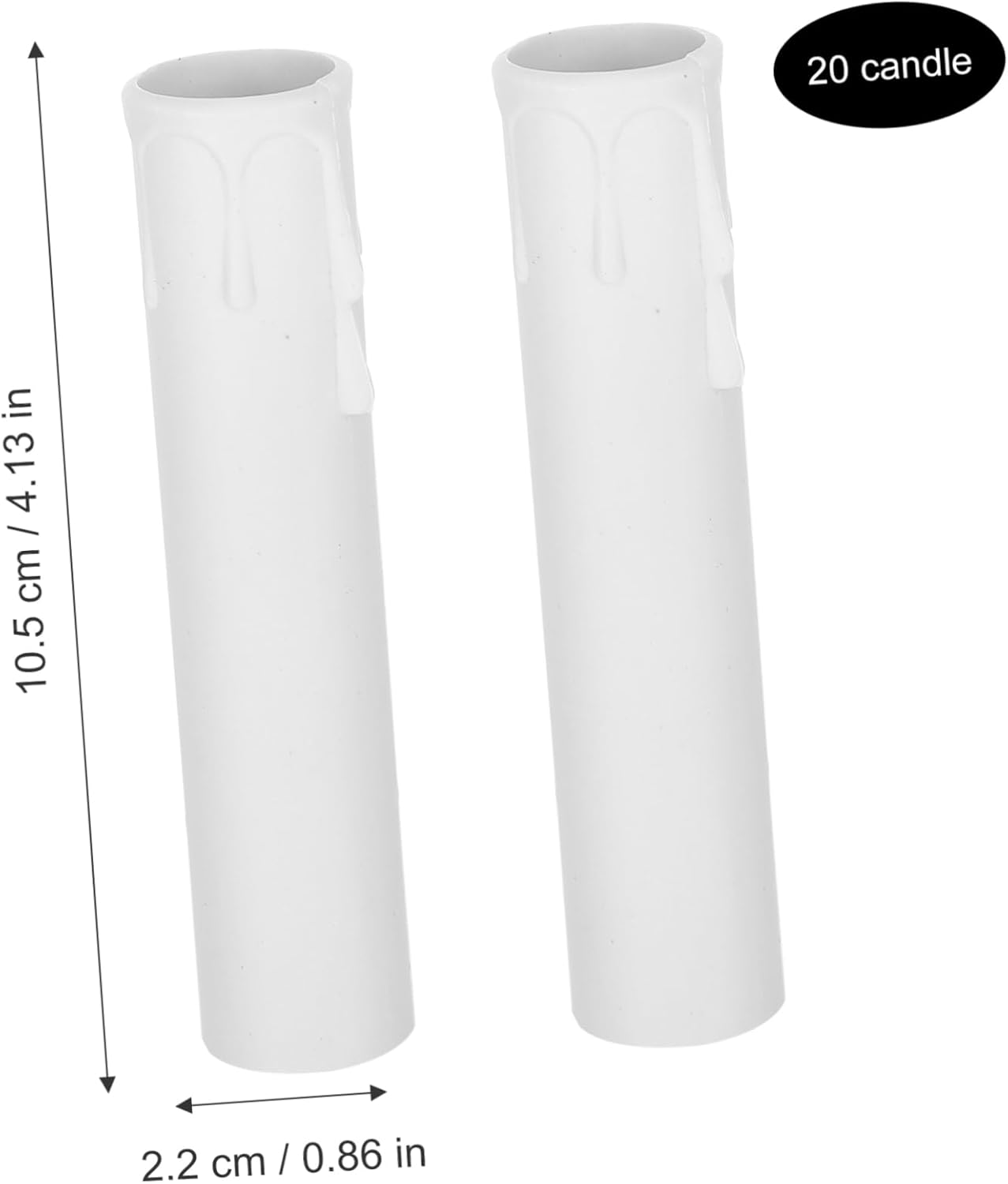 Happyyami 20pcs White Votive Candles with Candle Holders