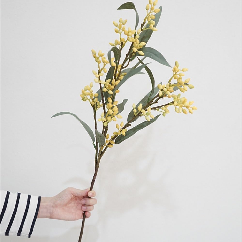 HUFFA Artificial Eucalyptus Flower Arrangement Blue