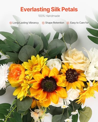 VEVOR Artificial Wedding Arch Flowers Kit Pack of 3