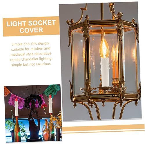 Alipis 20pcs Chandelier Socket Wax Drop Effect Plastic Tubes for Candelabras