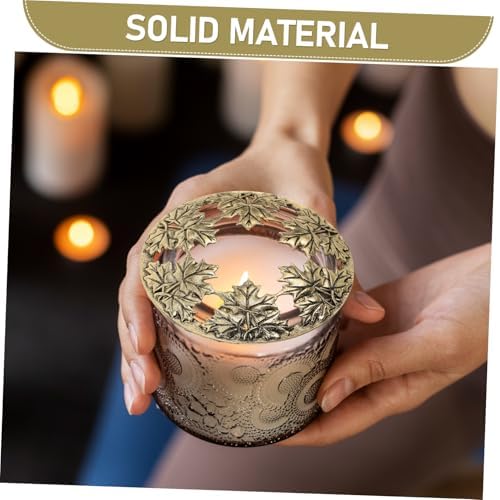 Candle Toppers for Jar Candles with Maple Leaf Design