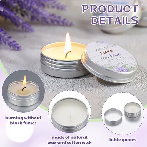 36 Set Bible Verse Scented Candle Tins with Lids