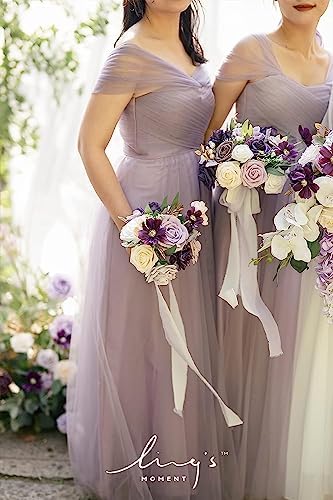 Lings Moment Artificial Flowers 50Pcs Cream Roses Decor with Stems