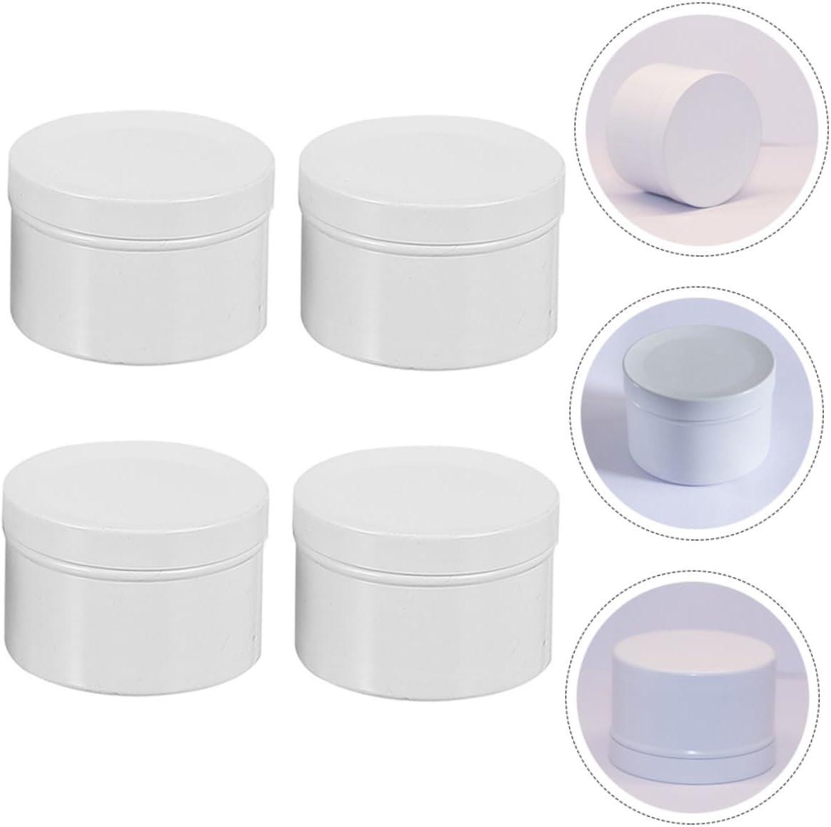 Housoutil 4pcs Aluminum Candle Holders for Wax Projects and Storage