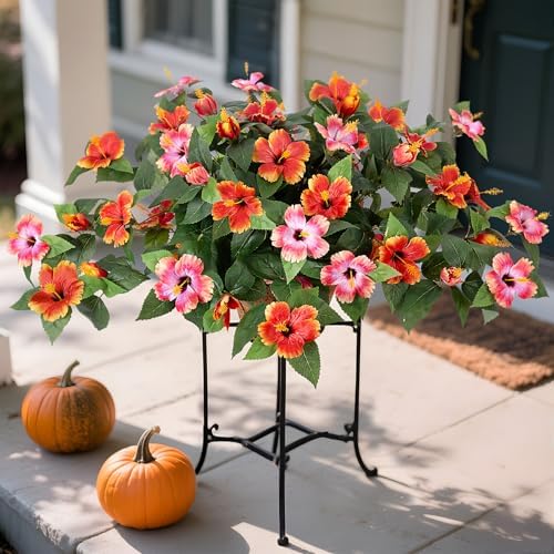 Hrobek Artificial Hibiscus Flowers 2PCS for Outdoor Decor