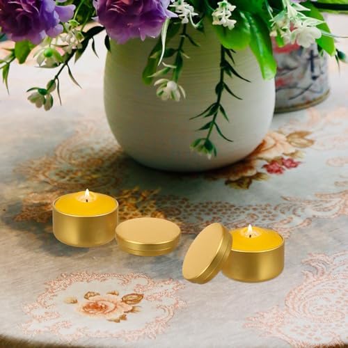 Artibetter 24pcs Aluminum Candle Tins 2oz with Lids
