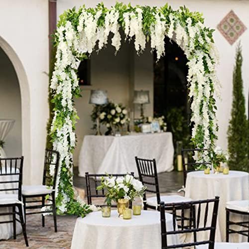 Wisteria Artificial Flowers Garland 8Pcs 72 FtPiece