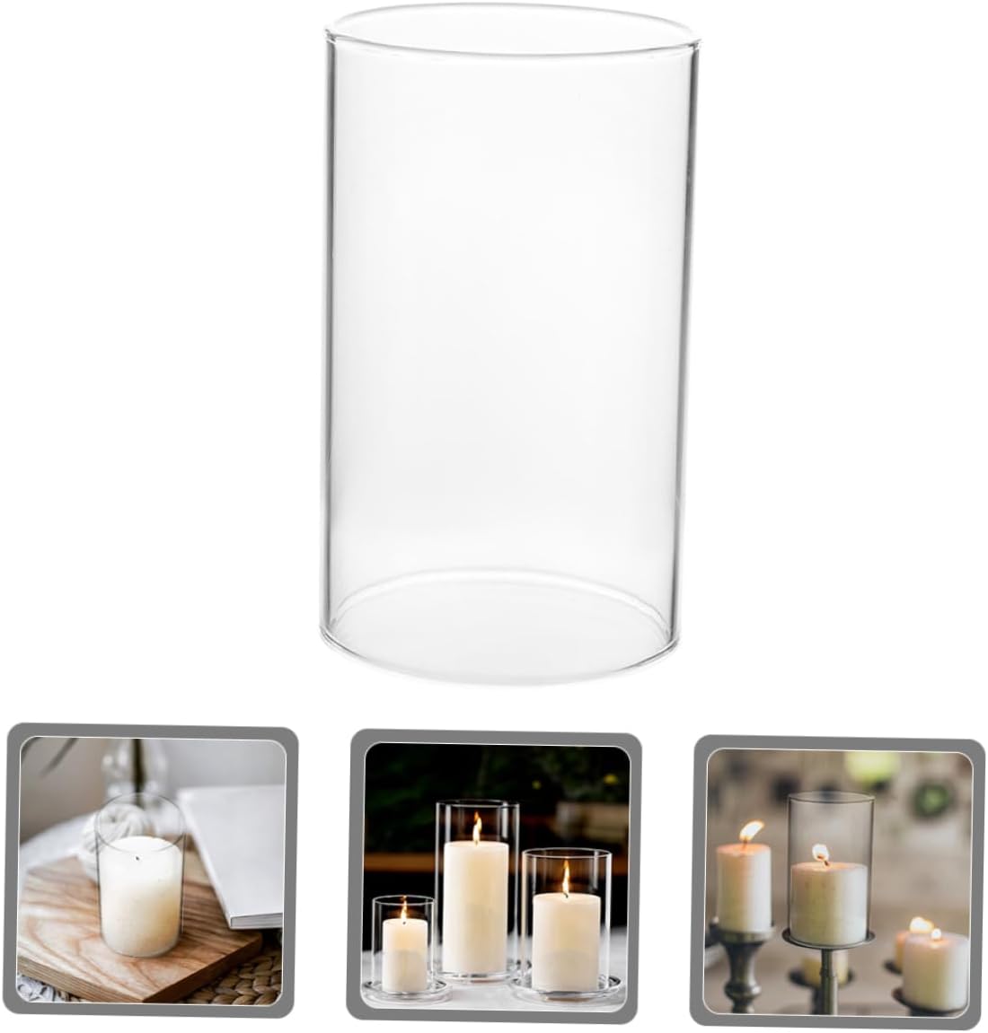 Glass Candle Holder Sleeve for Home and Desktop Decoration