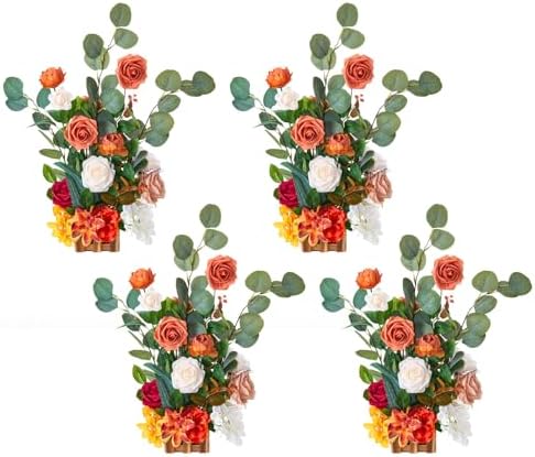 VEVOR 4PCS Standing Artificial Flowers Arrangements 175 Inch Tall Decorations