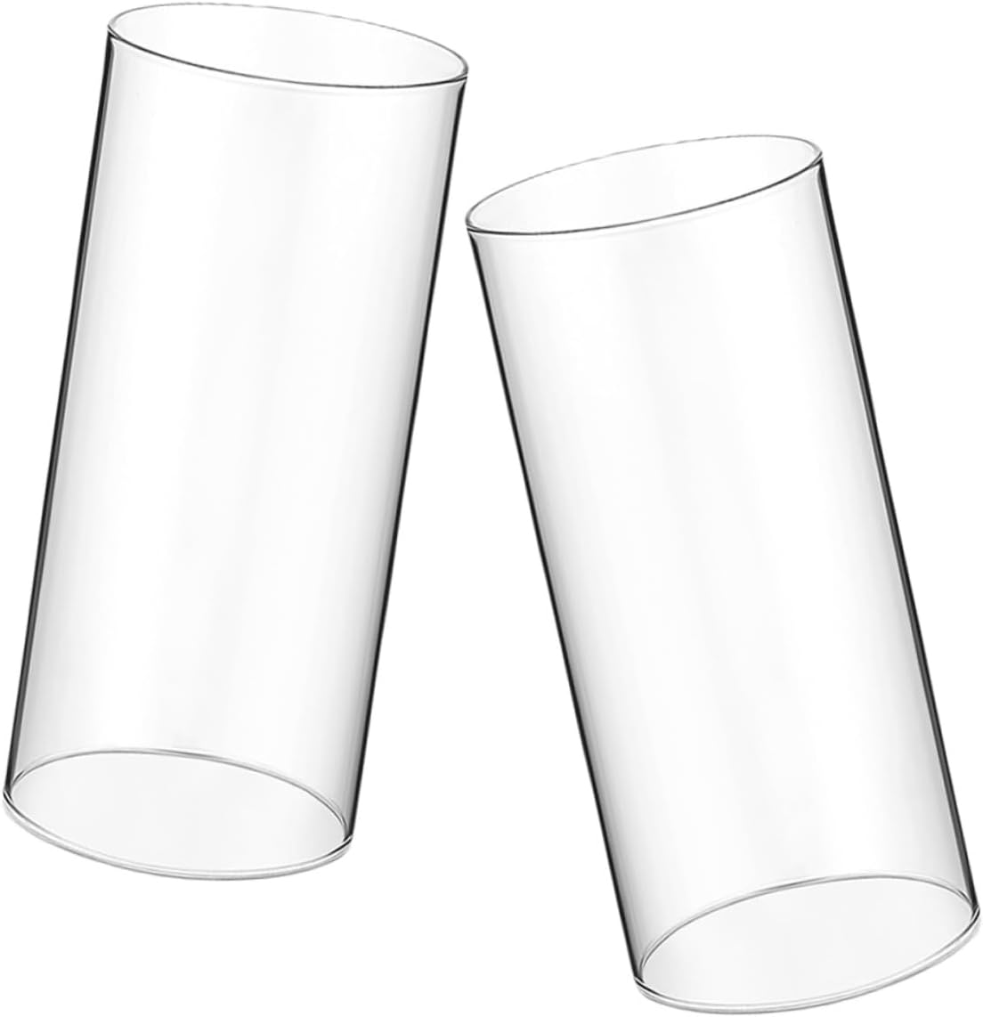 IMIKEYA 10pcs Clear Glass Candle Holder Sleeves