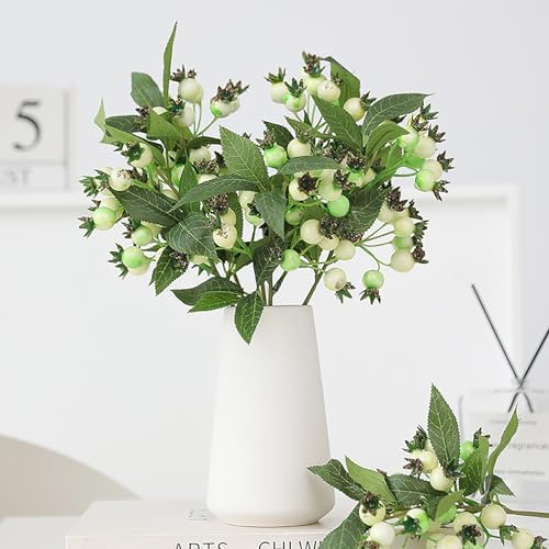5Pcs Artificial Berries Stems Christmas Picks