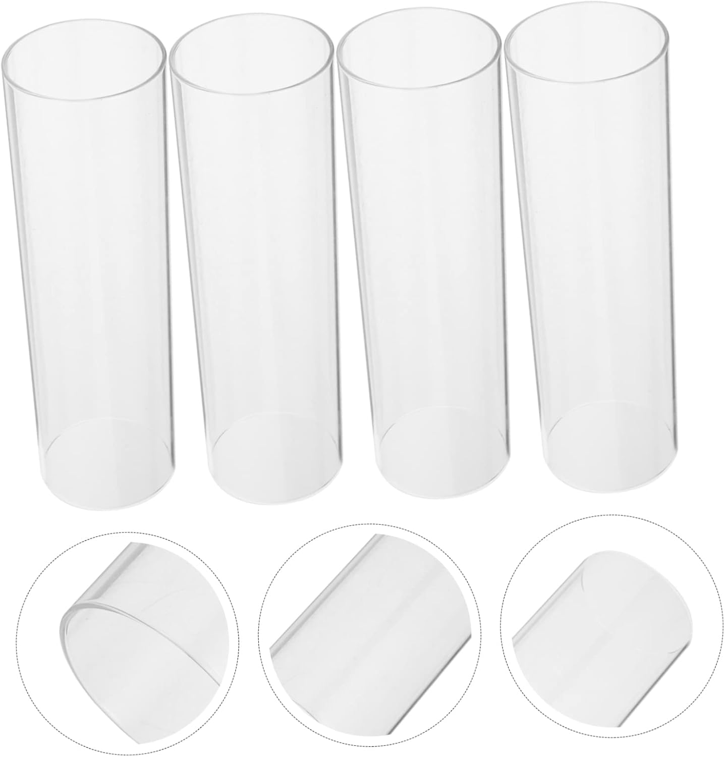 Zerodeko 4pcs Glass Candle Hurricane Globes Votive Sleeves