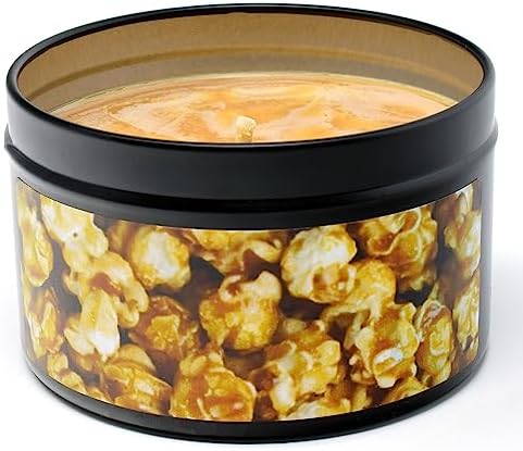 Caramel Corn Soy Wax Travel Tin Candles