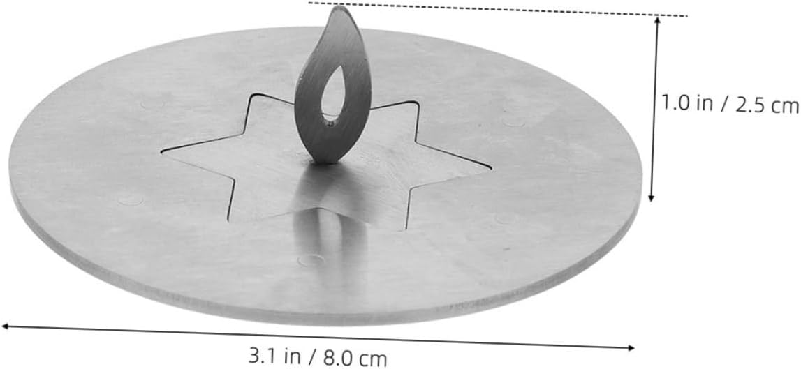 Stainless Steel Candle Jar Lid Shade Sleeves with Star Design