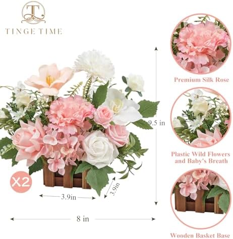 TINGE TIME Artificial Wedding Centerpieces Set of 2