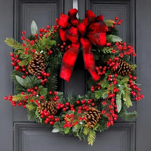 40 Pcs Red Artificial Berry Stems for Christmas Decor