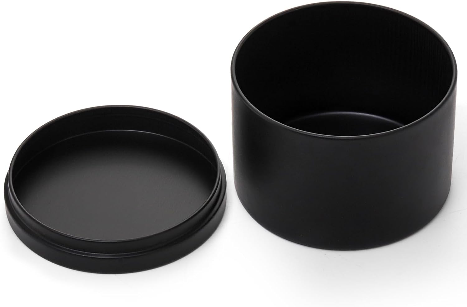 Coloch 24 Pack 8 Oz Black Matte Metal Candle Tins with Lid