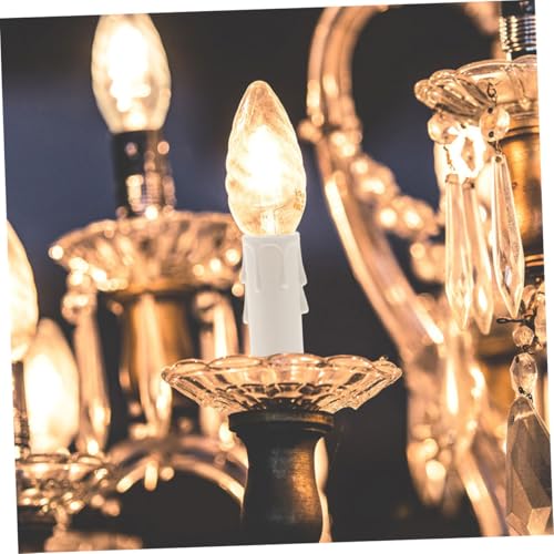 PRETYZOOM 15PCS White Plastic Candle Sleeves for Chandeliers and Candelabras