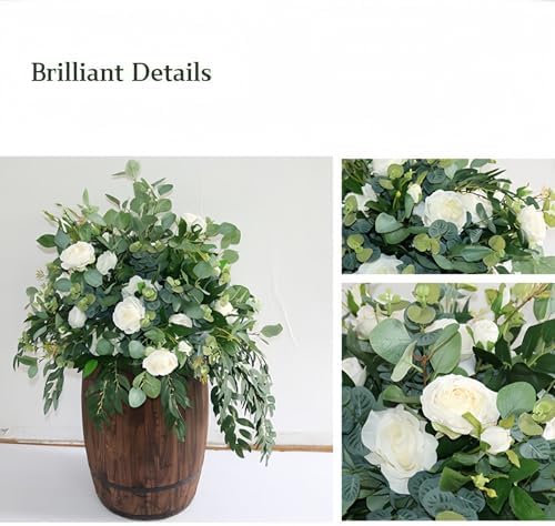 Elegant Wedding Aisle Runner Flowers with Greenery