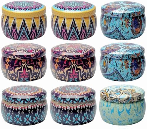Phinicco 10-Pack 4 Oz Candle Tins with Lids