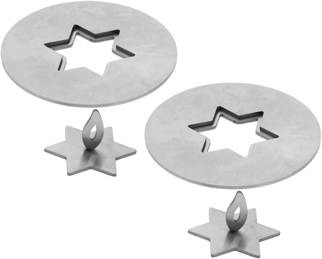 Stainless Steel Candle Jar Lid Shade Sleeves with Star Design