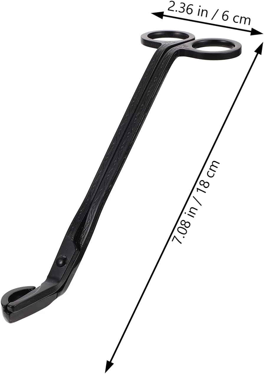 IMIKEYA 3pcs Black Stainless Steel Candle Wick Trimmers and Snuffers