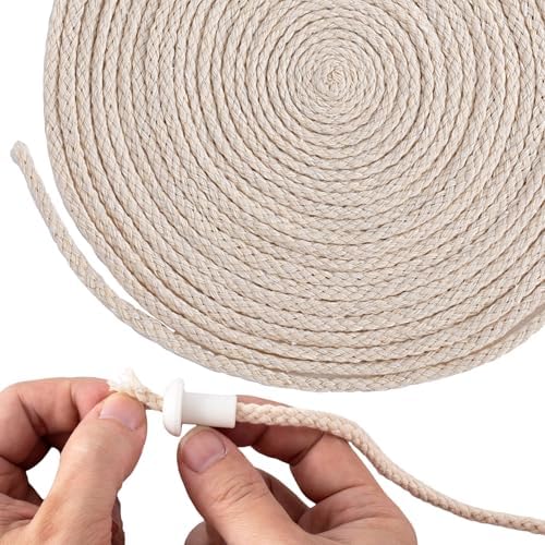 656 Ft Oil Lamp Wicks 4mm Cotton Braided Replacement Wicks
