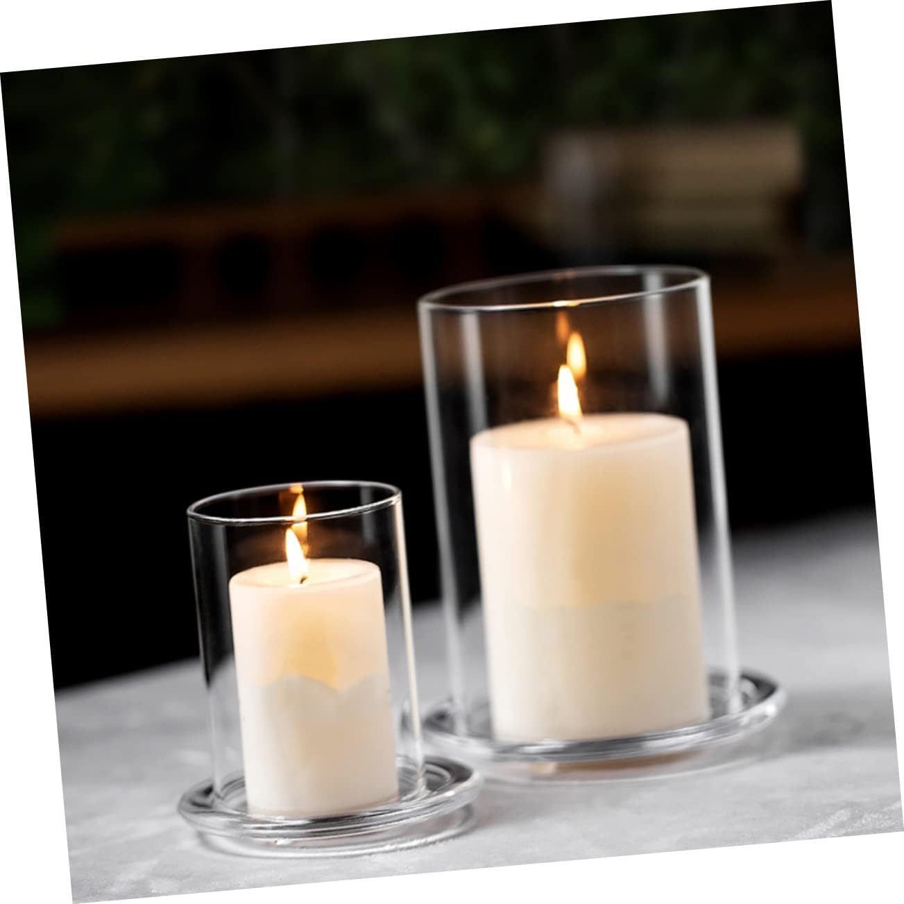 3pcs Boho Style Glass Candle Holders for Christmas Decor