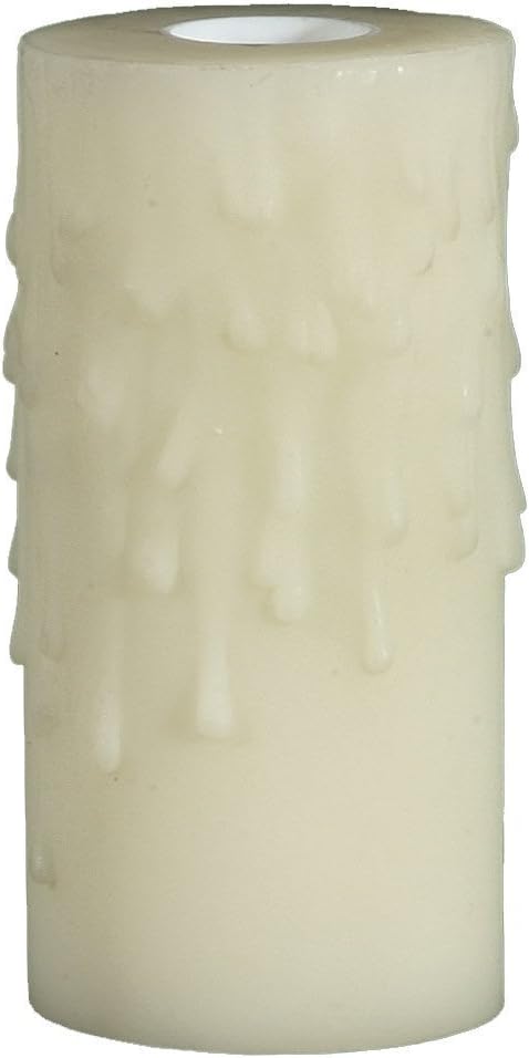 BP Lamp 4 Inch Wide Polybeeswax Candle Covers Ivory