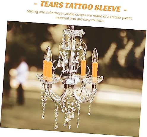 STOBOK 20pcs Chandelier Socket Sleeves Decorative Candle Holders