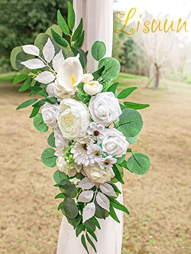 Lisuun Wedding Arch Flowers - 3 Piece Decor Set