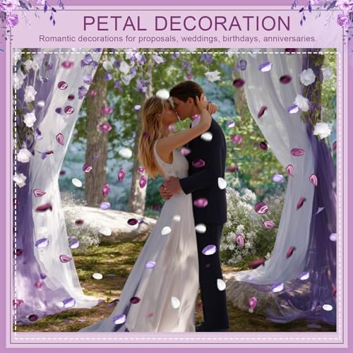 Tigeen 600 Pcs Artificial Rose Petals for Wedding Decor