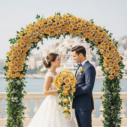 60PCS Gold Rose Artificial Flowers for Events and Decor