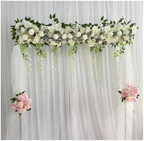 100cm Pink Artificial Peony Rose Flower Decor Wall Arch
