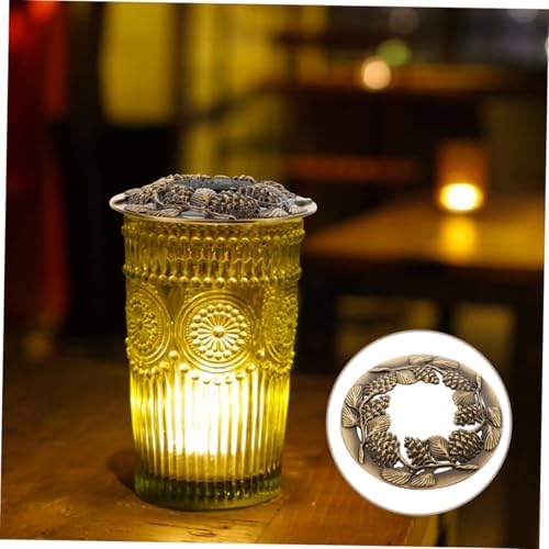 NUOBESTY 2pcs Metal Candle Toppers for Scented Jar Candles