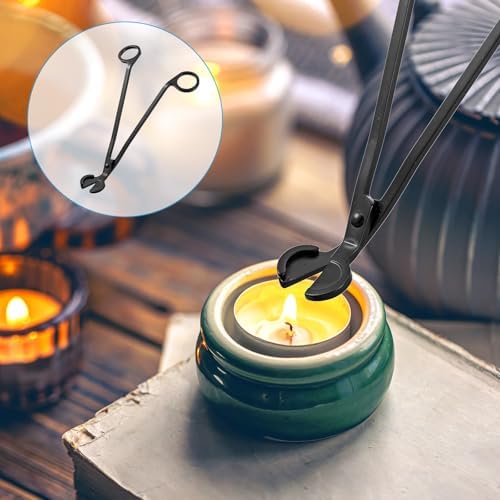 5 Pack Candle Wick Trimmer Cutter Matte Black Stainless Steel
