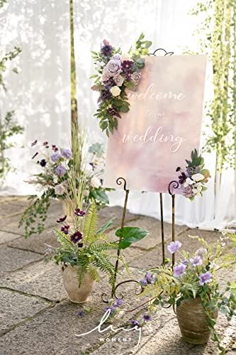 Lings Moment Artificial Welcome Sign Flowers Decorations 2pcs