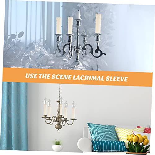 20pcs Lightweight Candle Sleeves with Tear Pattern for Chandeliers
