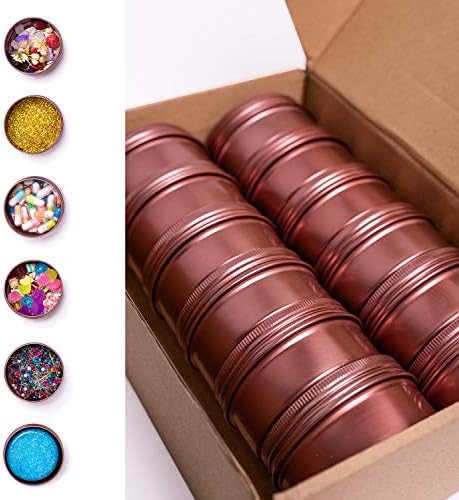 3 Ounce Aluminum Tins with Lids - Pack of 12