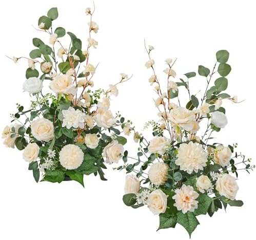 Serwalin Artificial Flowers Wedding Aisle Decor 2pcs
