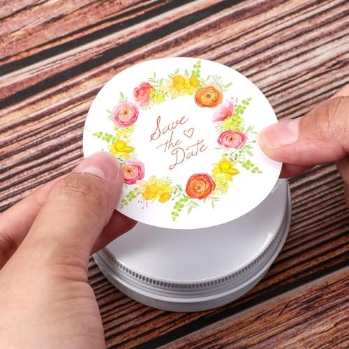 Patelai 72 Pcs 2 oz Aluminum Travel Tins with Screw Lid and Labels