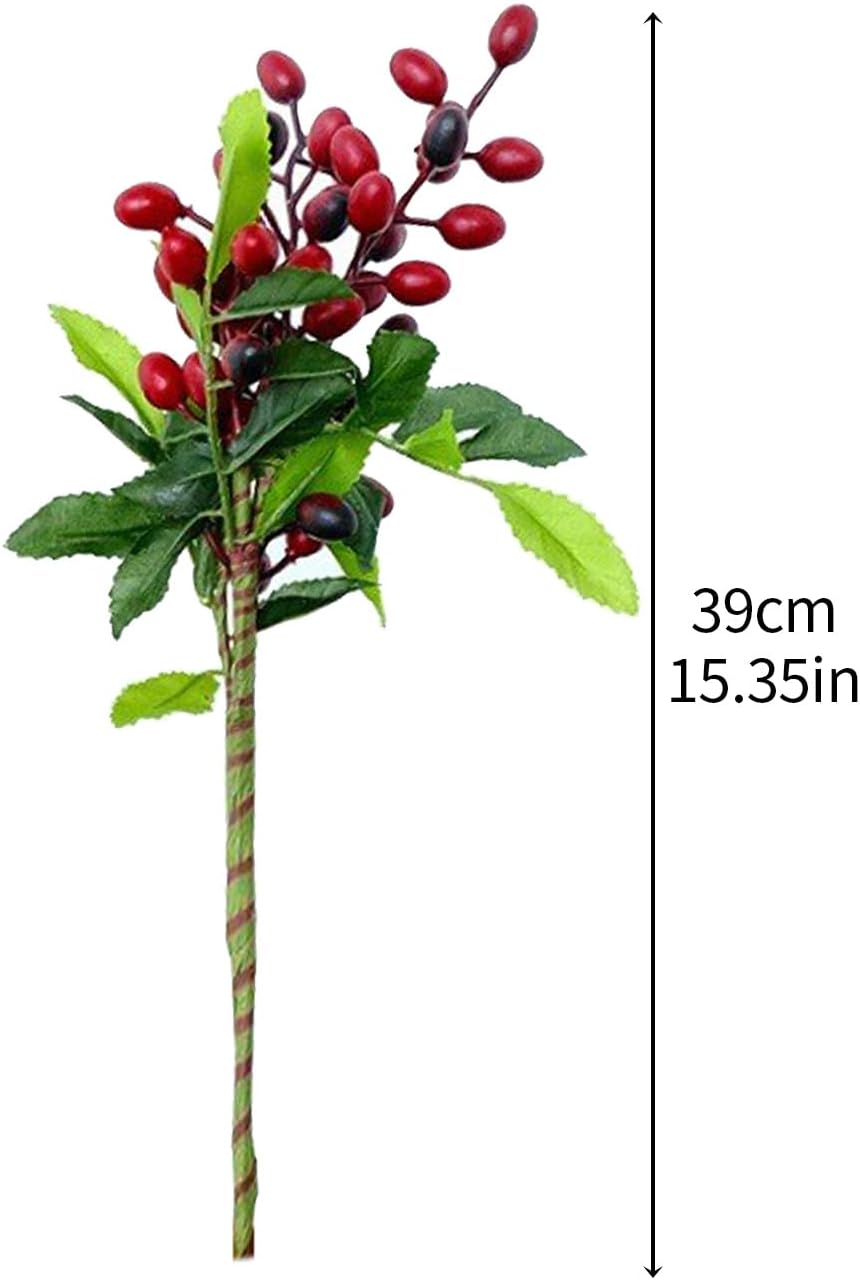4PCS Artificial Olive Branches with Berries